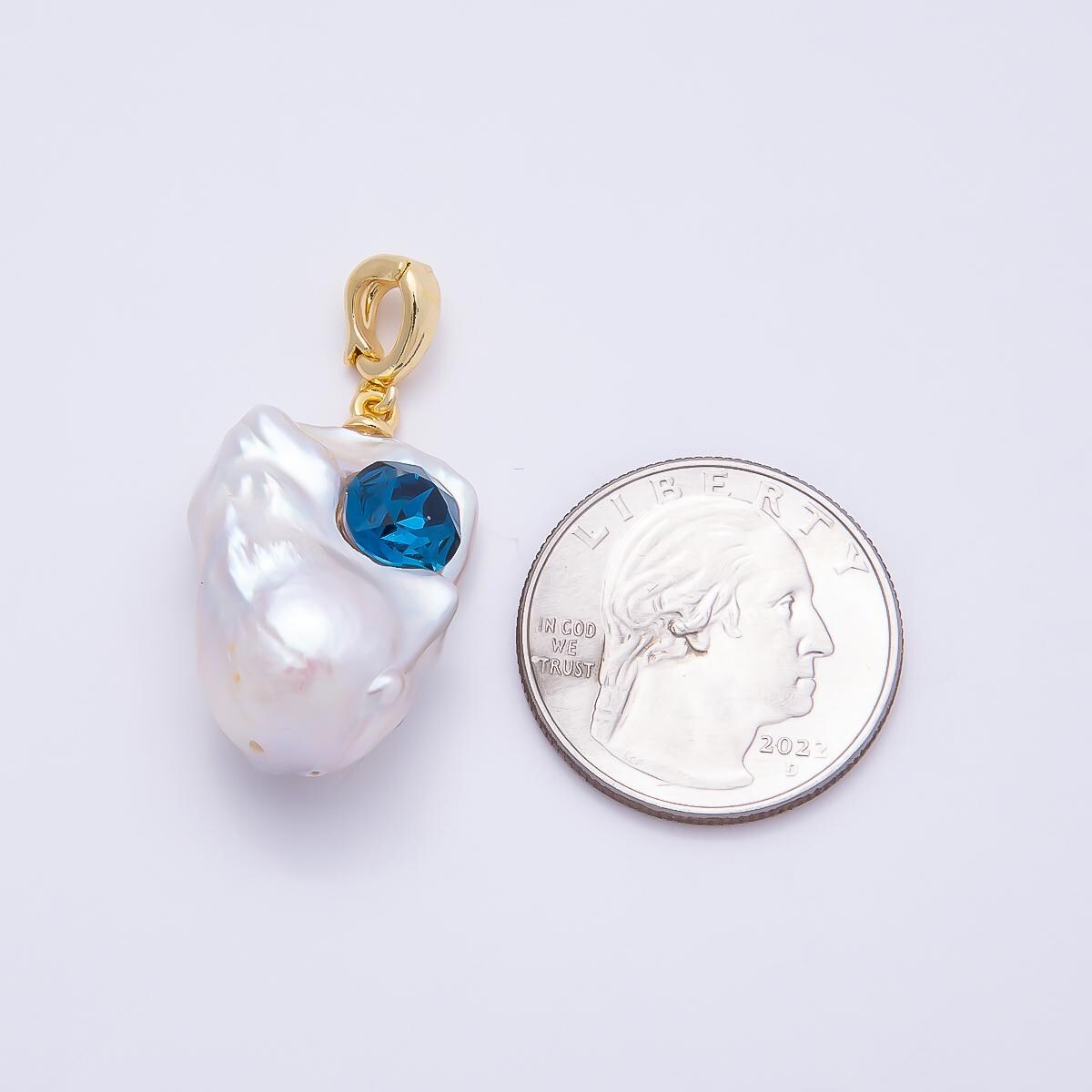 Baroque Pearl Pendant Necklace, Statement Pearl Charm, Irregular Freshwater Pearl Pendant, Gemstone Pearl Jewelry Gift for Women Charms-940