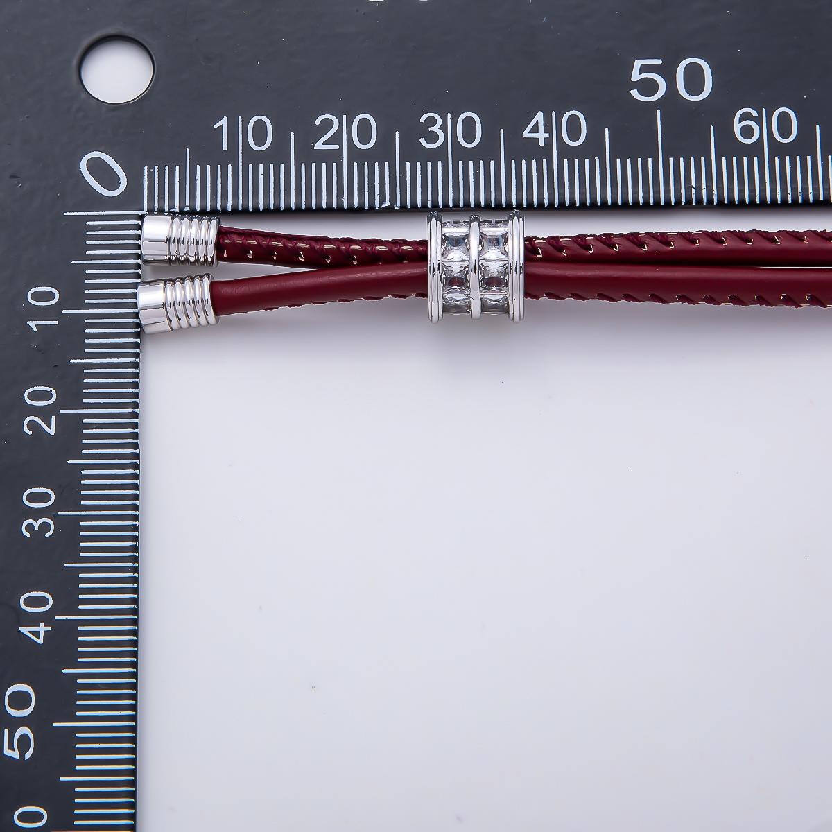 Dainty 5mm Leather Bolo Slide Adjustable 31 Inch Lariat Necklace Cord Choker Trendy Fashion Accessory | WA-04589