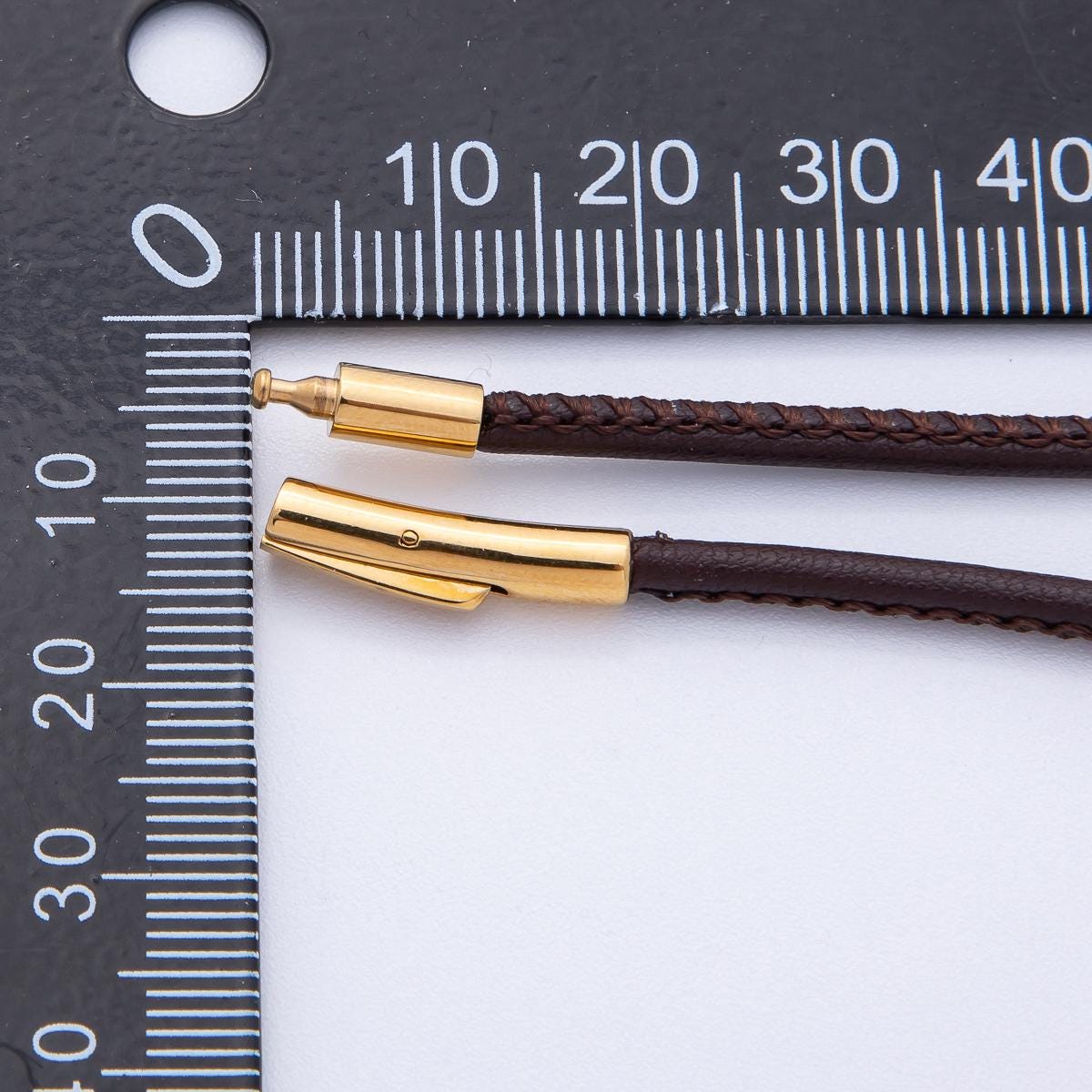 18K Gold Filled 4mm Black, Brown, Red, Blue Fall Faux Leather Cord 19 Inch Necklace Trendy Fashion Accessory | WA-3853