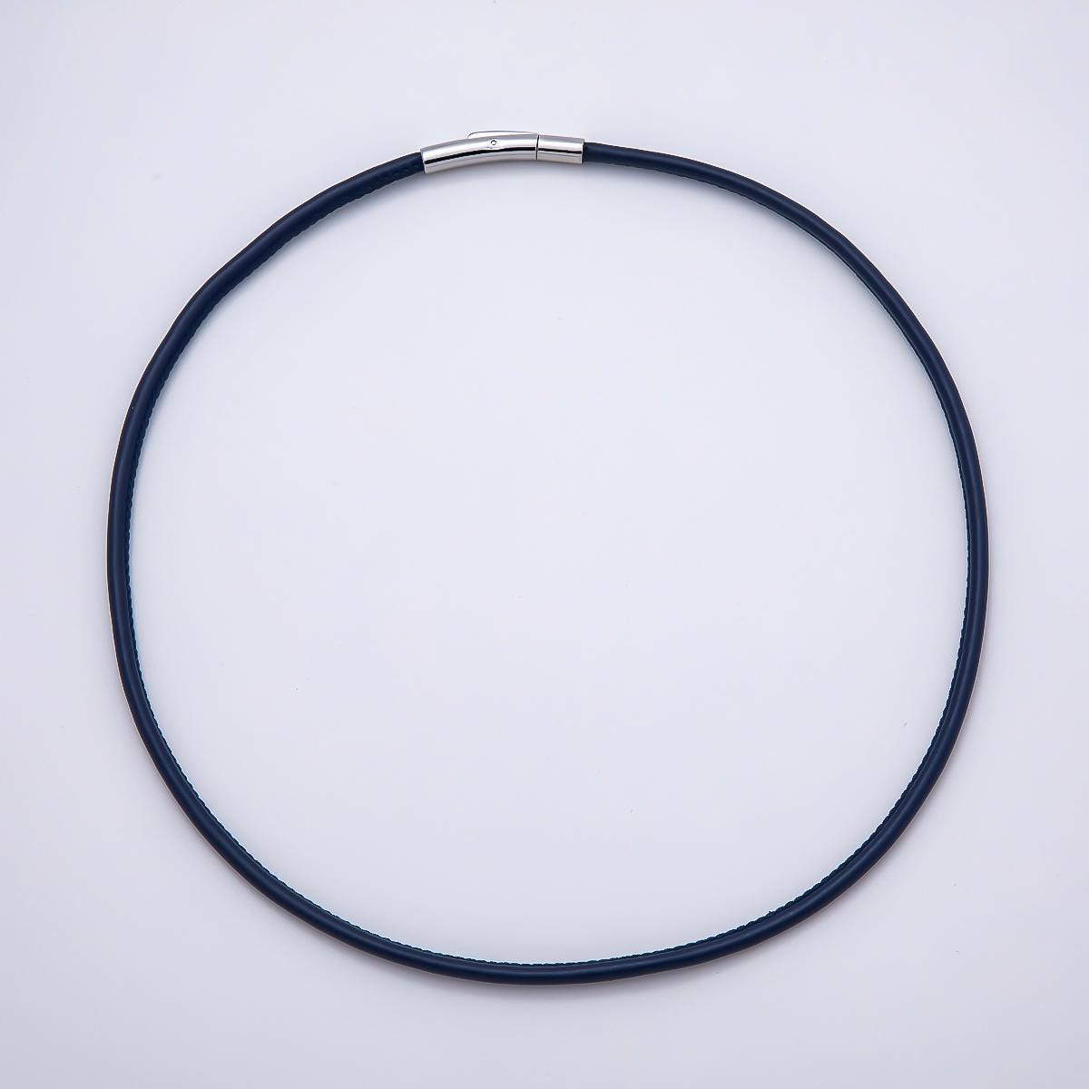 18K Gold Filled 4mm Black, Brown, Red, Blue Fall Faux Leather Cord 19 Inch Necklace Trendy Fashion Accessory | WA-3853