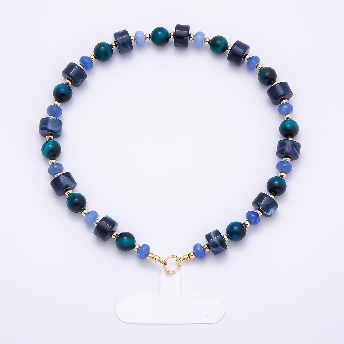 Colorful Beaded Phone Wrist Strap 40mm Chunky Boho Lanyard Wristlet Accessories | WB-00332