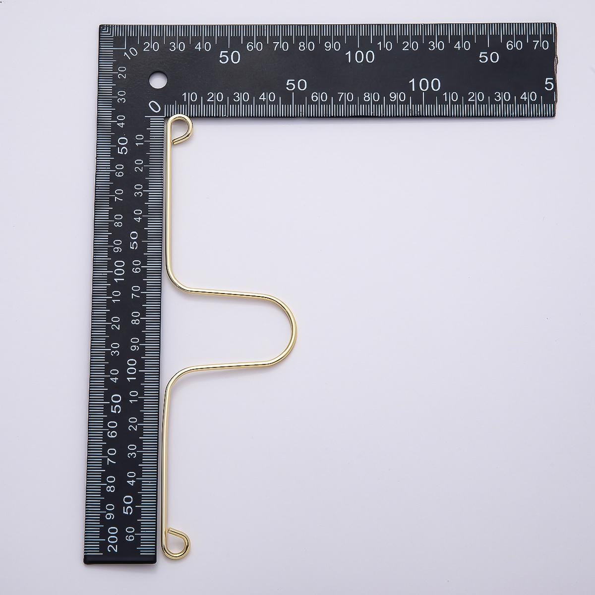 16k Gold Filled 170mm Wire Rearview Mirror Car Charm Hanger Findings Vehicle Hanging Decor Making Craft Supply | WA-4478