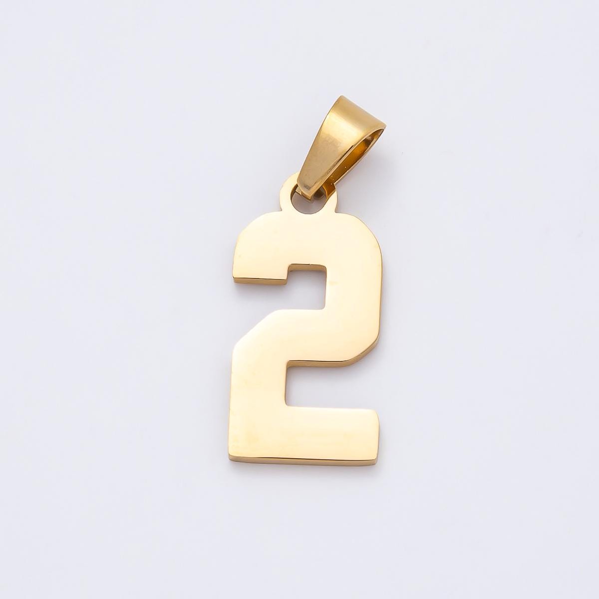 PVD Stainless Steel 23mm Sport Jersey Varsity Number Pendant Lucky Jersey Tag DIY Supply for custom Necklace and Bracelet | Charms-00981