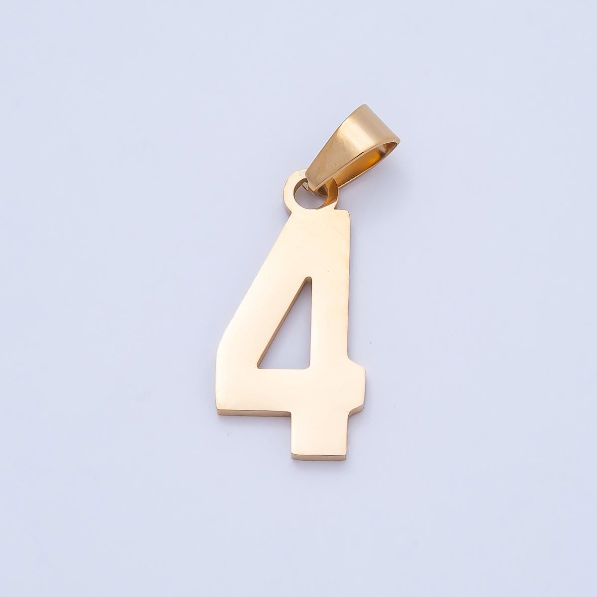 PVD Stainless Steel 23mm Sport Jersey Varsity Number Pendant Lucky Jersey Tag DIY Supply for custom Necklace and Bracelet | Charms-00981