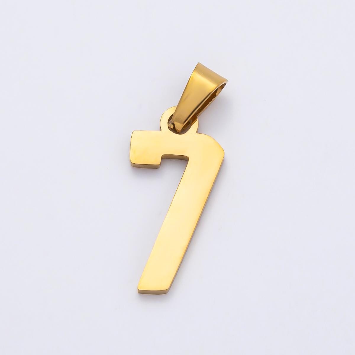 PVD Stainless Steel 23mm Sport Jersey Varsity Number Pendant Lucky Jersey Tag DIY Supply for custom Necklace and Bracelet | Charms-00981