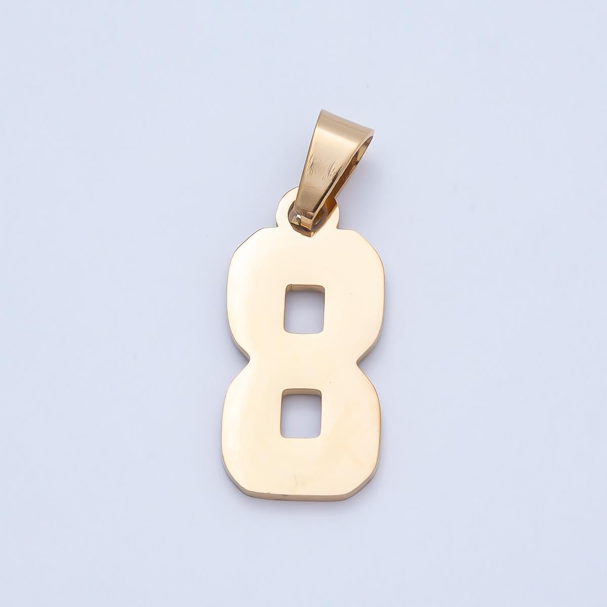 PVD Stainless Steel 23mm Sport Jersey Varsity Number Pendant Lucky Jersey Tag DIY Supply for custom Necklace and Bracelet | Charms-00981