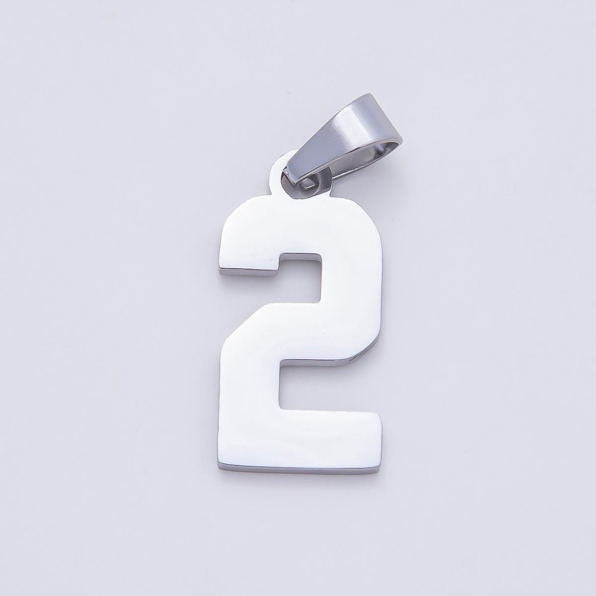 Stainless Steel 23mm Sport Jersey Varsity Number Pendant DIY Supply for Custom Necklace and Bracelet Lucky Charm | Charms-00991