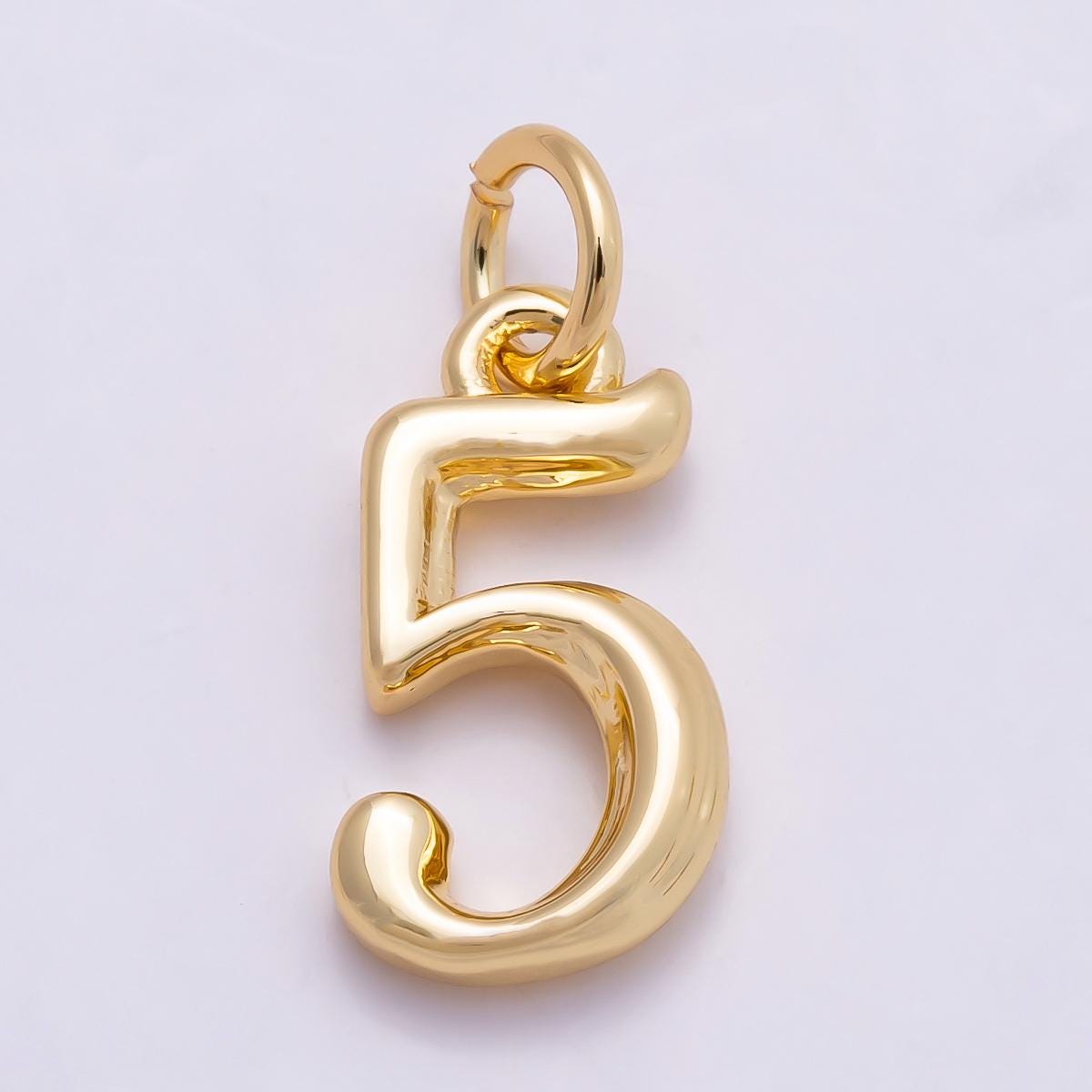 Dainty Gold Number Charm Pendant Lucky Number Age Birthday Pendant | Charms-878