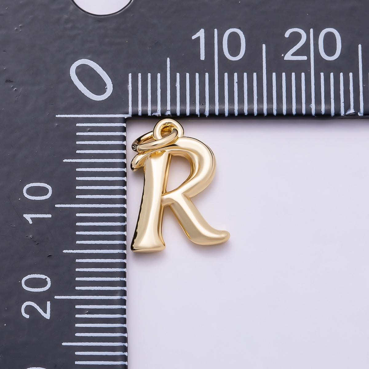 16k Gold Filled 14mm Initial Alphabet Bubble Charms Puffy Letter Pendant DIY Jewelry Making Supplies custom Necklace Bracelet | CHARMS-00908
