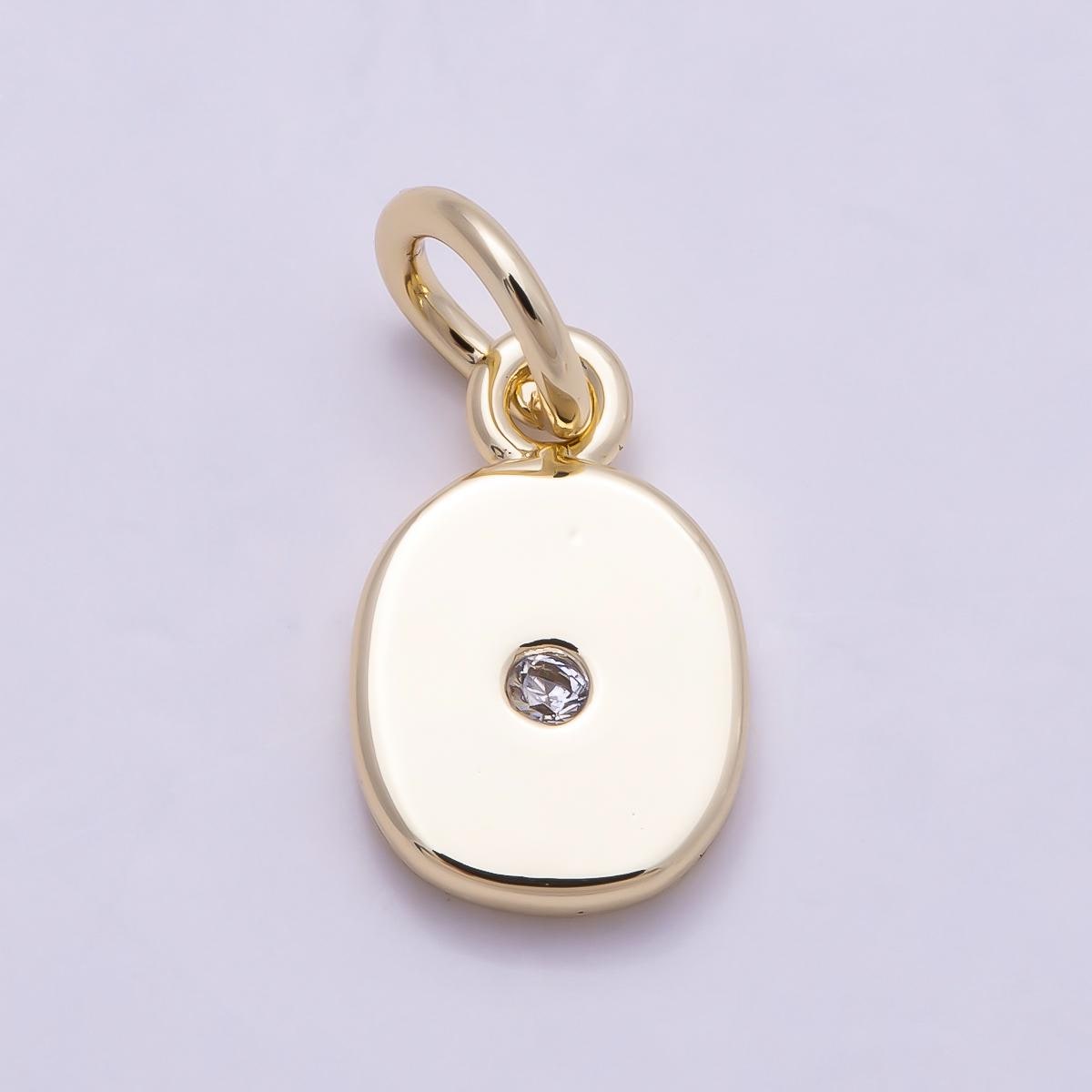18K Gold Filled Number Charm Cute Numerical Pendant Lead Free Cadmium Free Nickel Personalize Bracelet Necklace Supply Charm-896