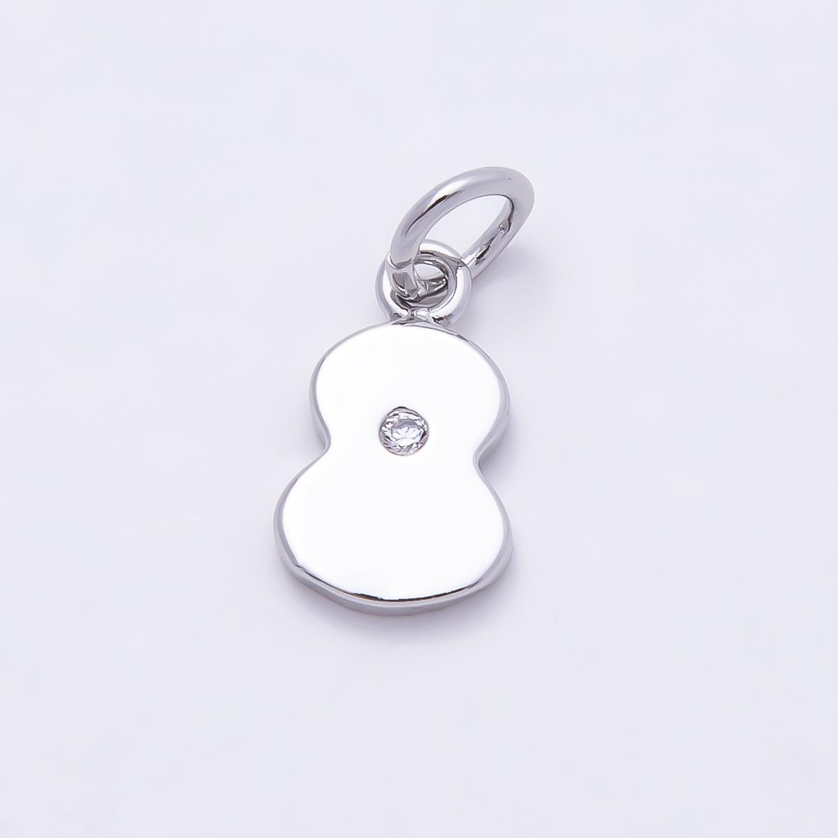 Silver Number Pendant Number Charm for DIY Jewelry Finding Necklace Bracelet Charms-899