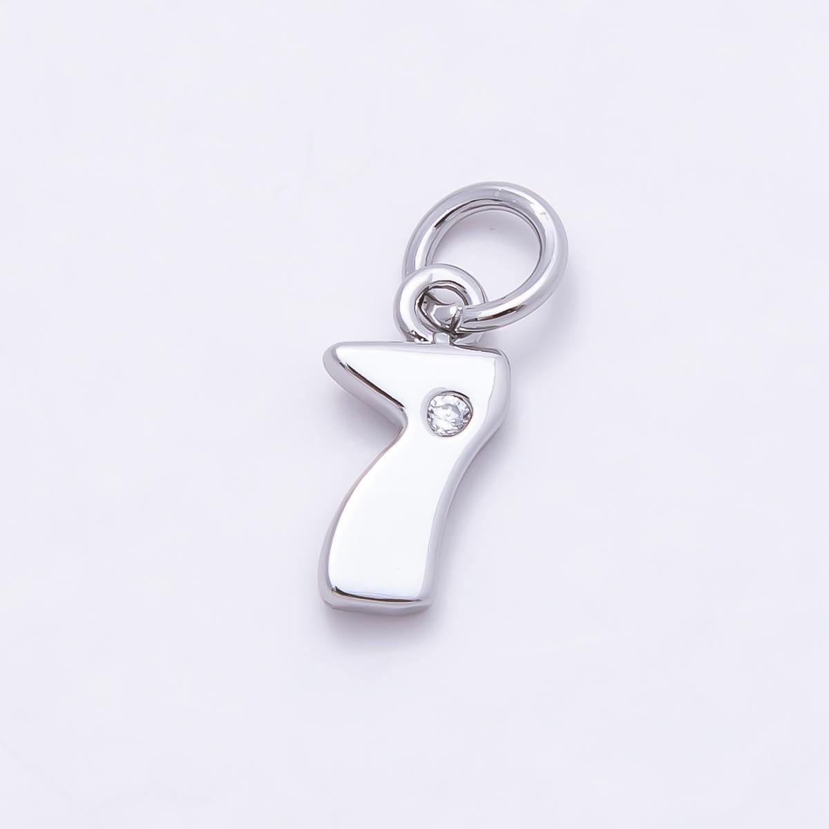 Silver Number Pendant Number Charm for DIY Jewelry Finding Necklace Bracelet Charms-899