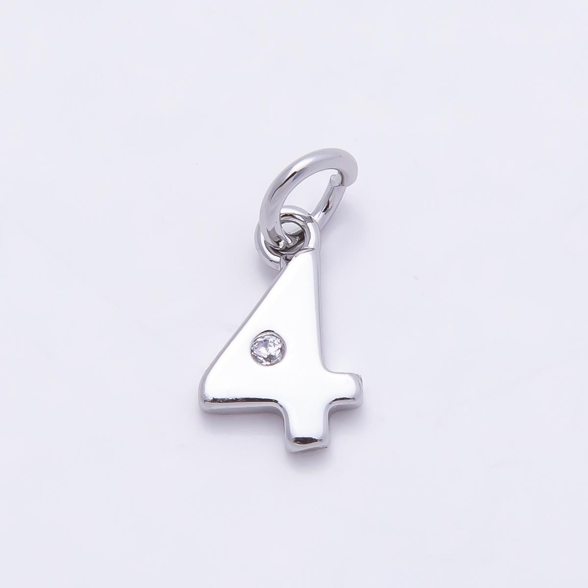 Silver Number Pendant Number Charm for DIY Jewelry Finding Necklace Bracelet Charms-899