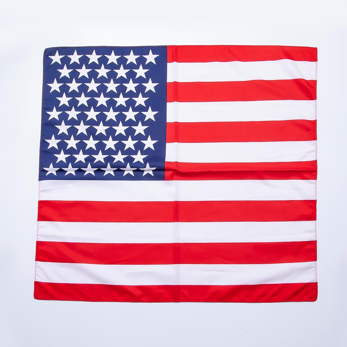 Patriotic Satin Scarf American Flag Bandana 4th of July Neckwear Red White Blue Headscarf Striped Silk Feel Neckerchief Ribbon | WA-4626