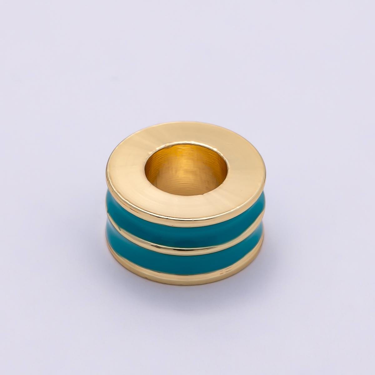 16k Gold Filled 10mm Colorful Enamel Rondelle Spacer Beads Disc Charm for Jewelry Making Supplies for custom Necklace Bracelet | BEADS-00327