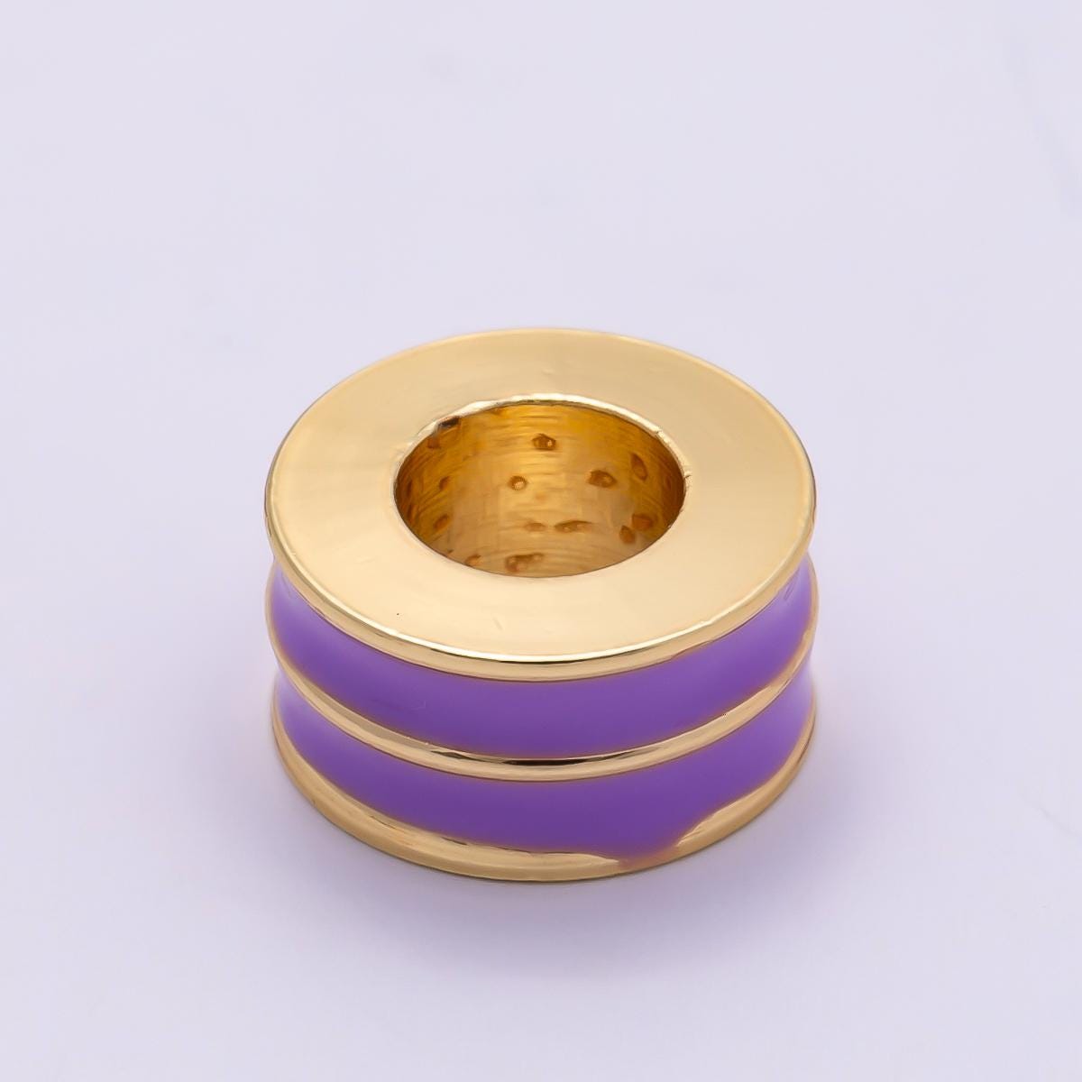 16k Gold Filled 10mm Colorful Enamel Rondelle Spacer Beads Disc Charm for Jewelry Making Supplies for custom Necklace Bracelet | BEADS-00327
