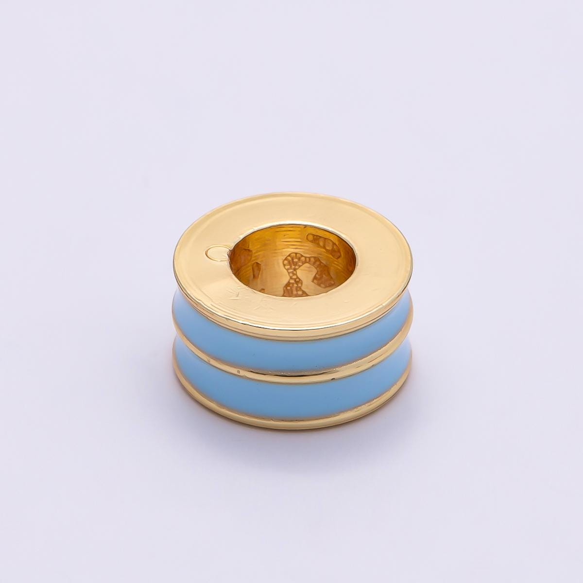 16k Gold Filled 10mm Colorful Enamel Rondelle Spacer Beads Disc Charm for Jewelry Making Supplies for custom Necklace Bracelet | BEADS-00327