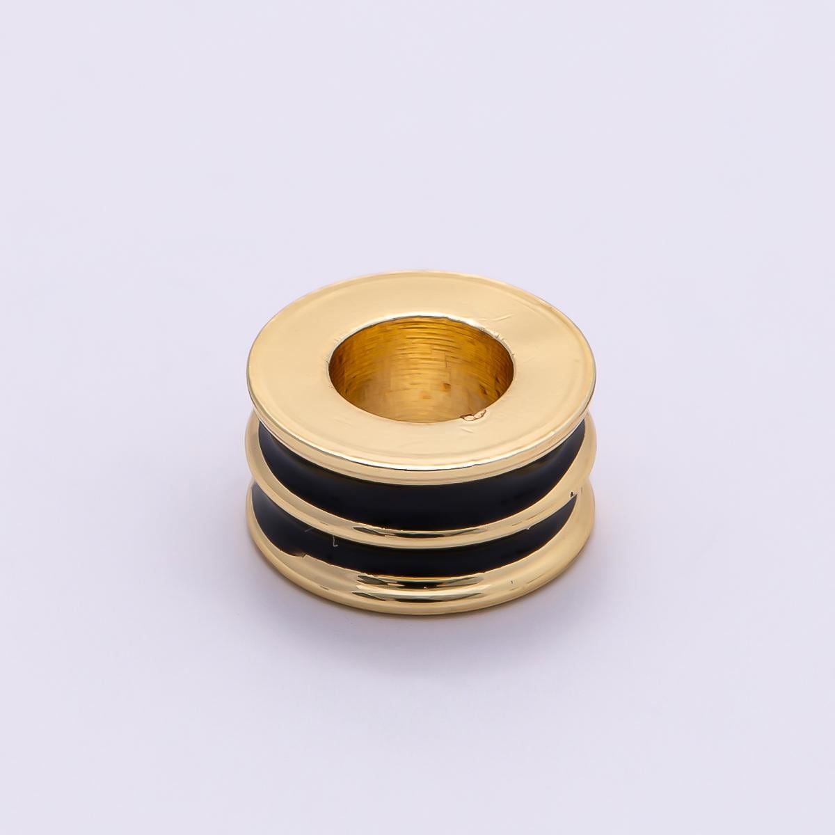 16k Gold Filled 10mm Colorful Enamel Rondelle Spacer Beads Disc Charm for Jewelry Making Supplies for custom Necklace Bracelet | BEADS-00327