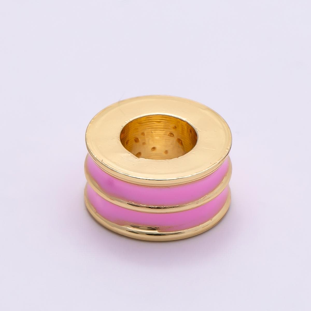 16k Gold Filled 10mm Colorful Enamel Rondelle Spacer Beads Disc Charm for Jewelry Making Supplies for custom Necklace Bracelet | BEADS-00327