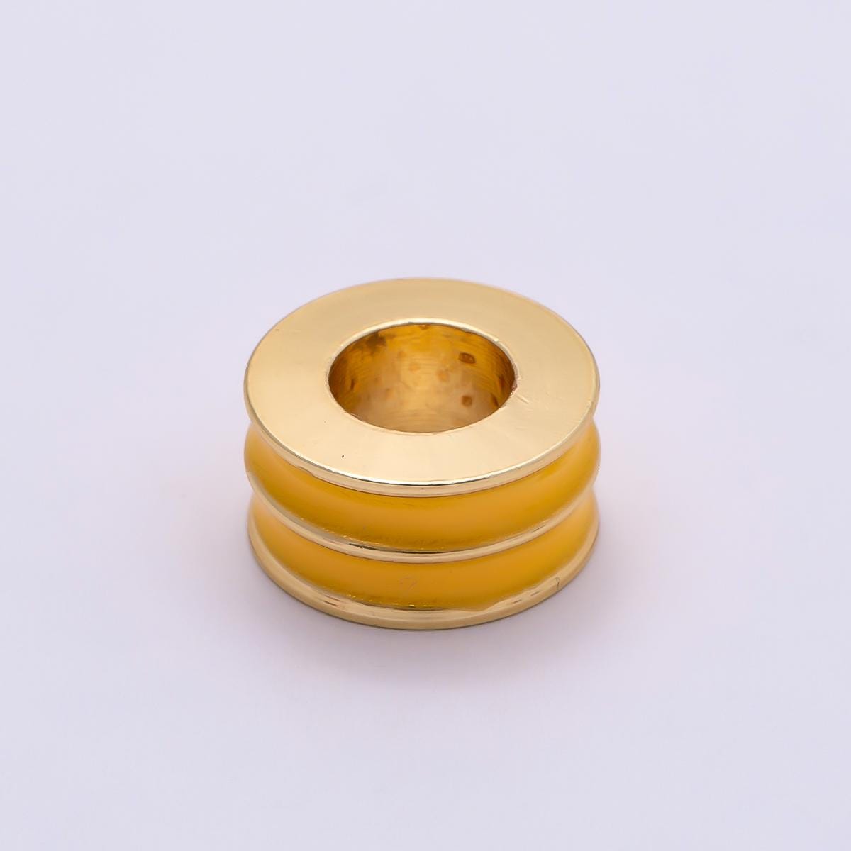 16k Gold Filled 10mm Colorful Enamel Rondelle Spacer Beads Disc Charm for Jewelry Making Supplies for custom Necklace Bracelet | BEADS-00327