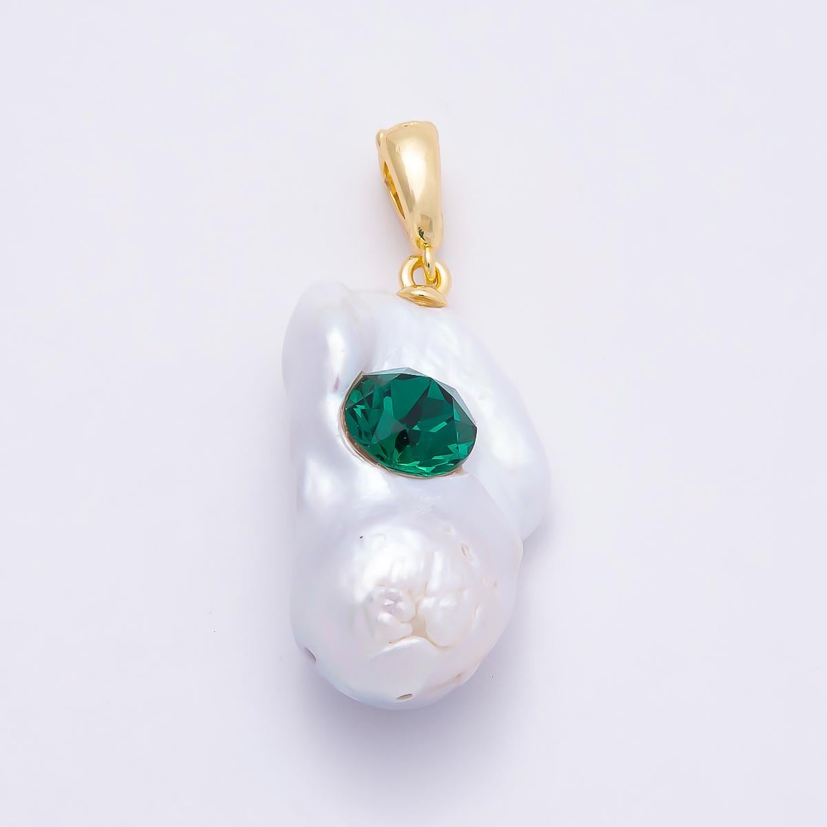 Baroque Pearl Pendant Necklace, Statement Pearl Charm, Irregular Freshwater Pearl Pendant, Gemstone Pearl Jewelry Gift for Women Charms-940