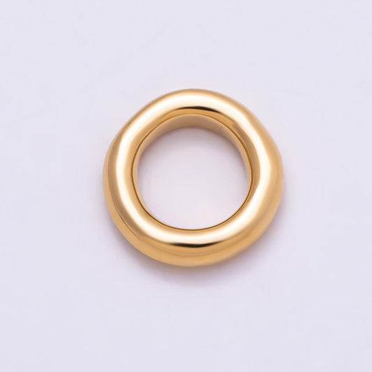 Stainless Steel 14mm Minimalist Round Link Pendant Findings Donut Ring Slide Connector DIY Jewelry Making Supply | Findings-00175