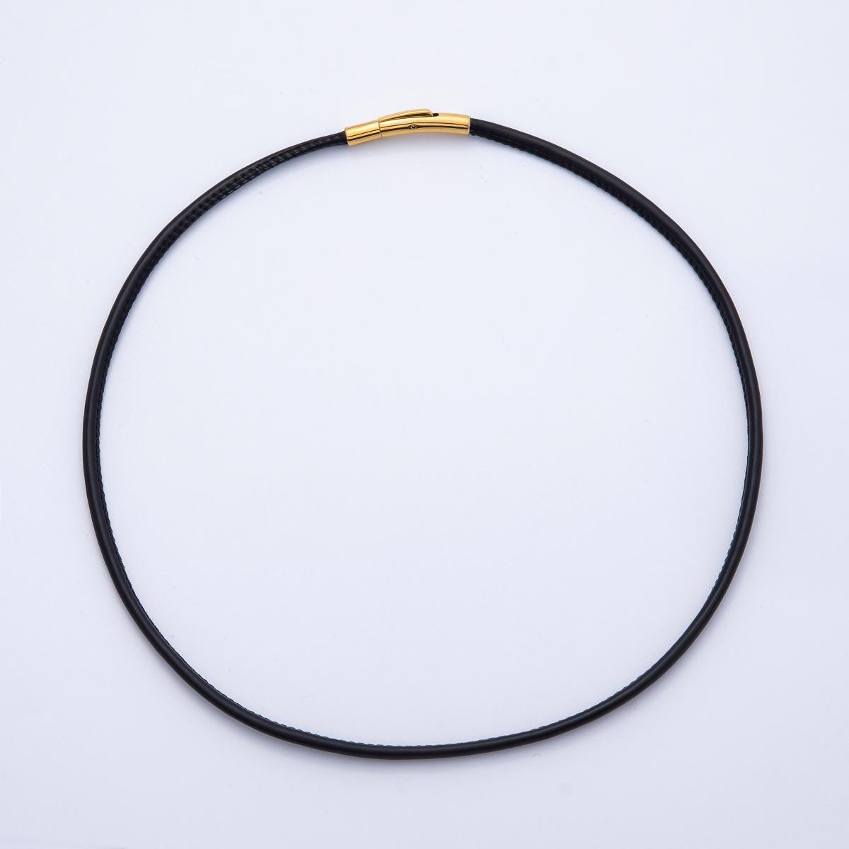 18K Gold Filled 4mm Black, Brown, Red, Blue Fall Faux Leather Cord 19 Inch Necklace Trendy Fashion Accessory | WA-3853