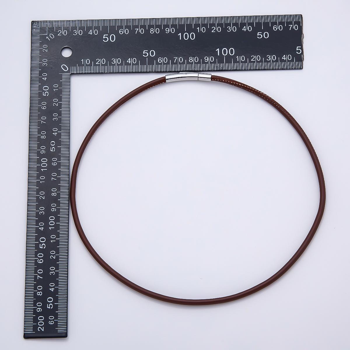 18K Gold Filled 4mm Black, Brown, Red, Blue Fall Faux Leather Cord 19 Inch Necklace Trendy Fashion Accessory | WA-3853