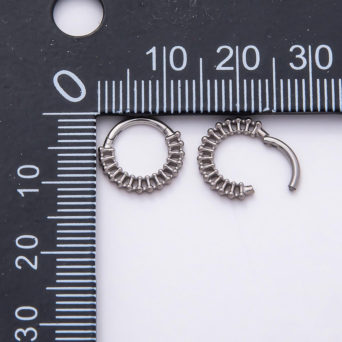 Stainless Steel 11mm Geometric Molten Ball Bar Pull Gate Round Finding in Gold Silver Ring Clasp DIY Jewelry Making Supply | Findings-00214
