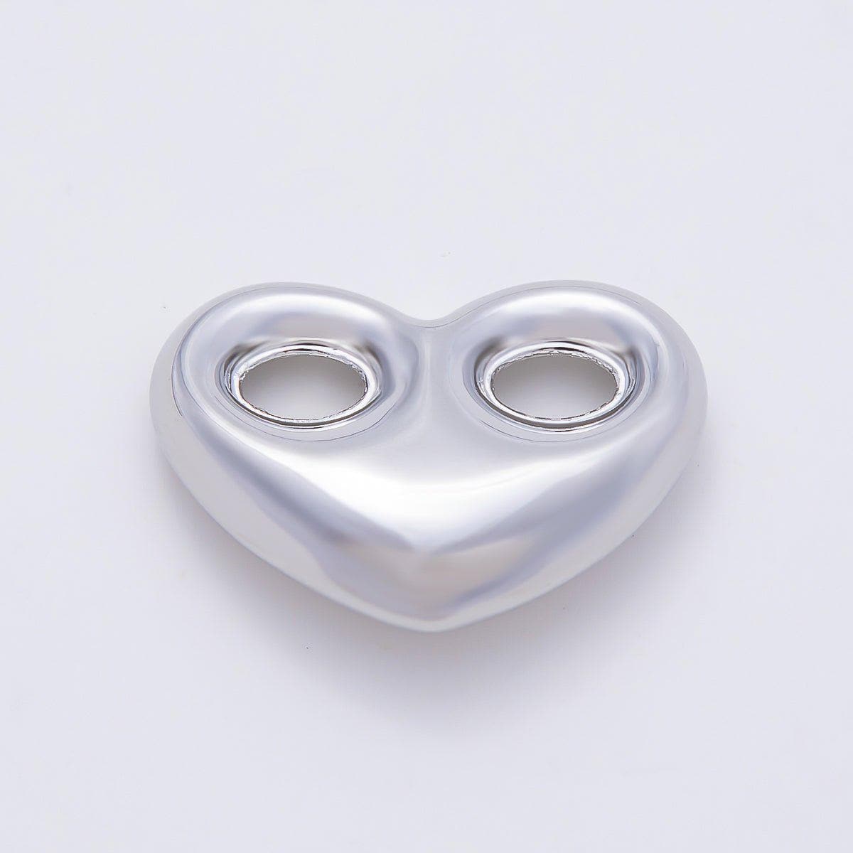 16K Gold Filled 18mm Heart Mariner Chubby Link Finding in Gold & Silver Love Statement Charm DIY Jewelry Making Supply | Findings-00236