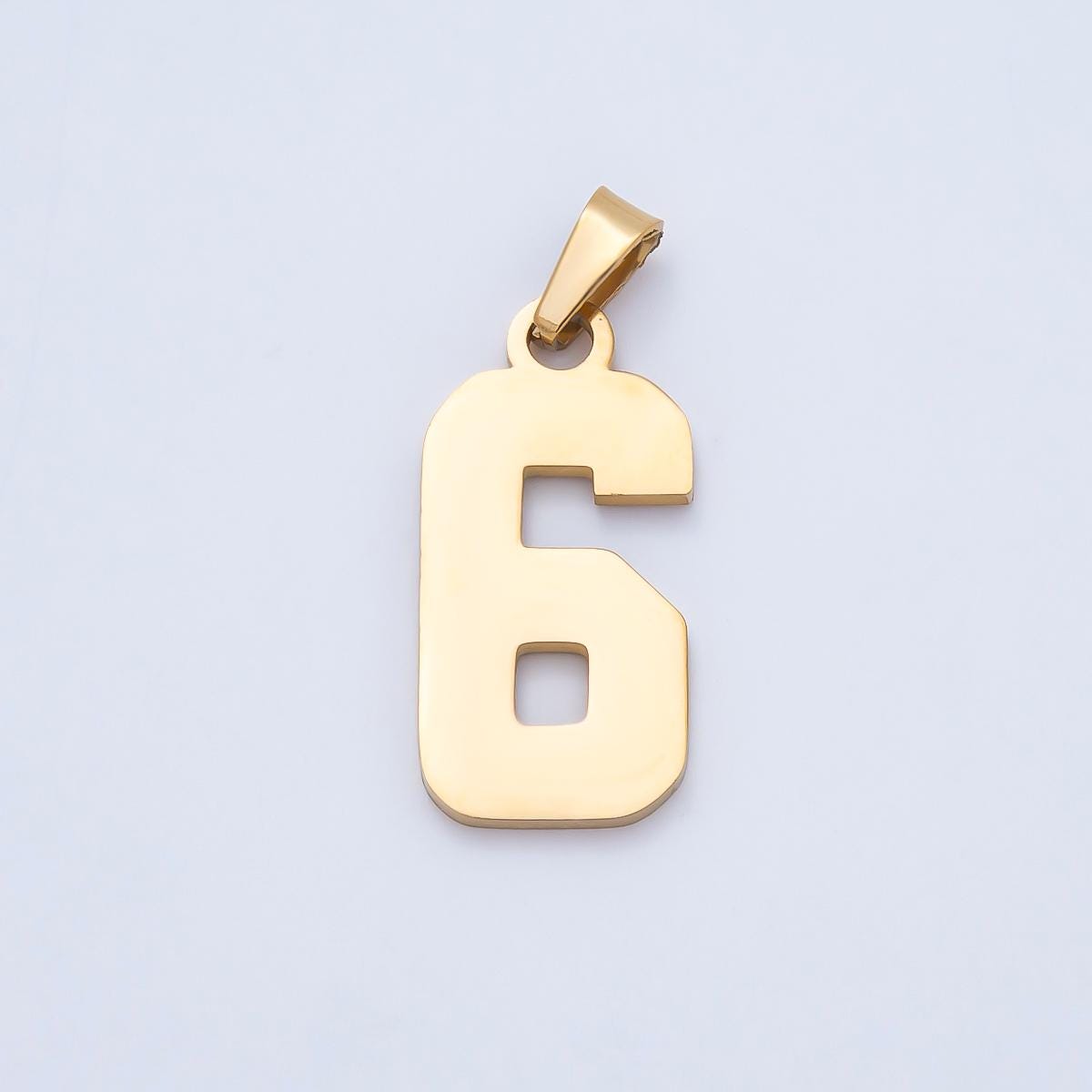 PVD Stainless Steel 23mm Sport Jersey Varsity Number Pendant Lucky Jersey Tag DIY Supply for custom Necklace and Bracelet | Charms-00981
