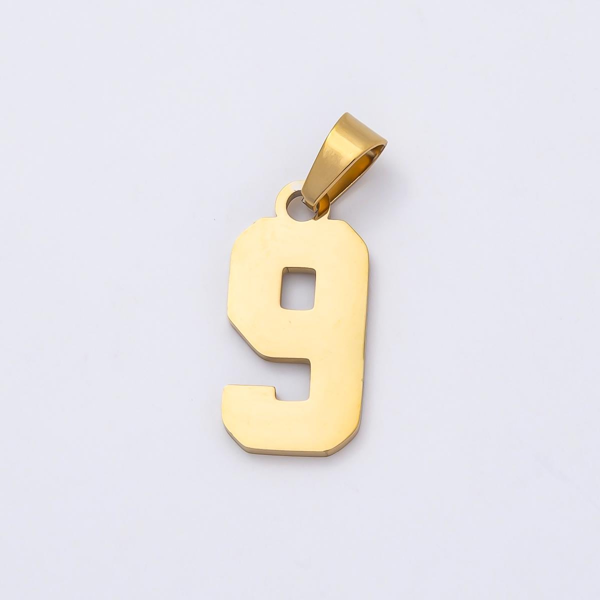 PVD Stainless Steel 23mm Sport Jersey Varsity Number Pendant Lucky Jersey Tag DIY Supply for custom Necklace and Bracelet | Charms-00981
