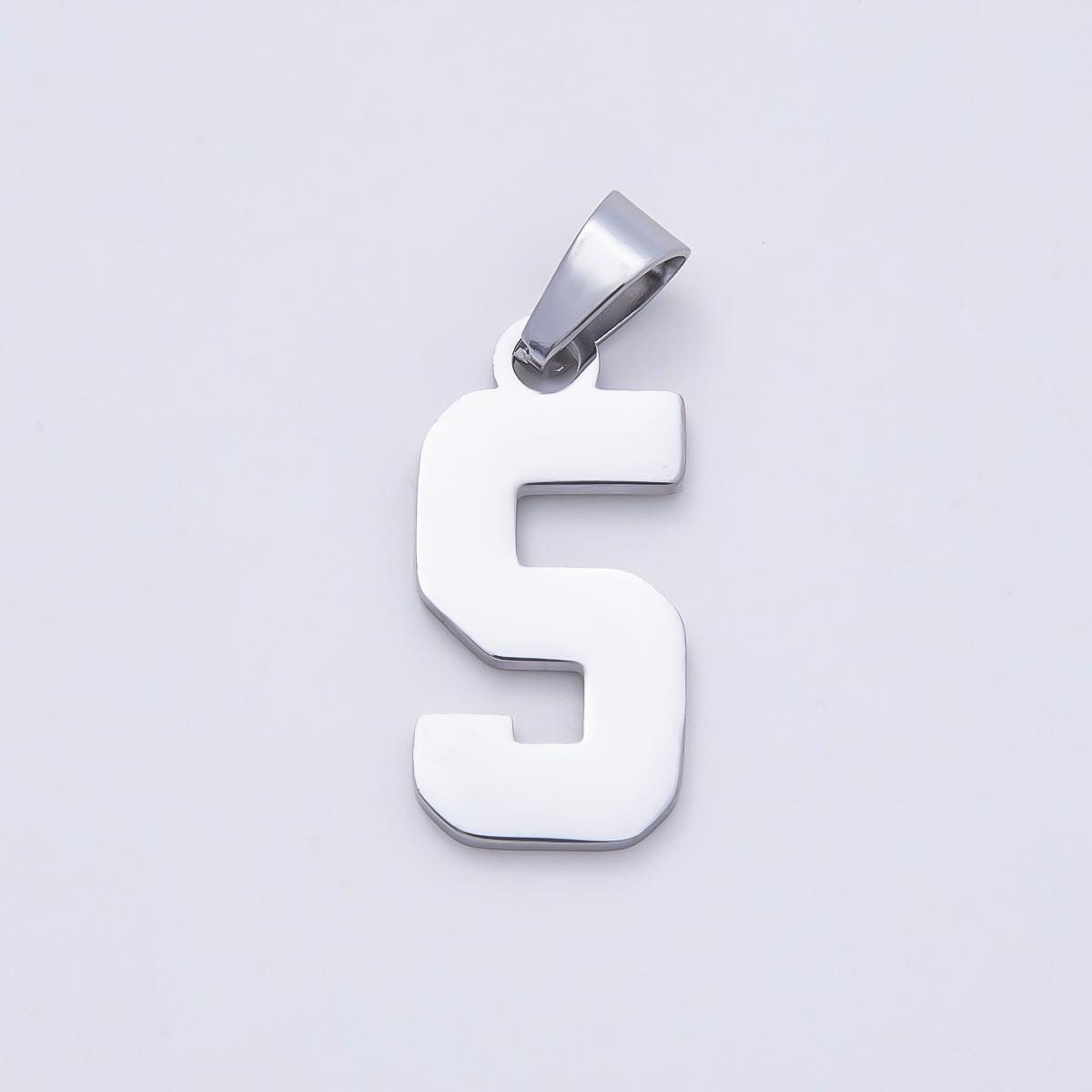 Stainless Steel 23mm Sport Jersey Varsity Number Pendant DIY Supply for Custom Necklace and Bracelet Lucky Charm | Charms-00991