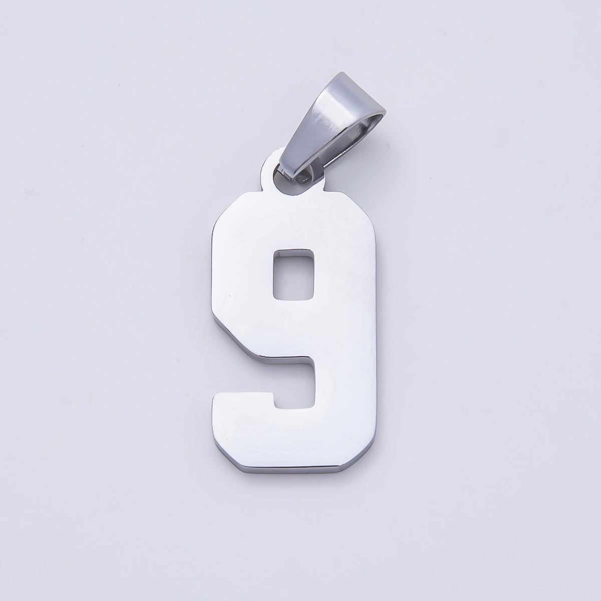 Stainless Steel 23mm Sport Jersey Varsity Number Pendant DIY Supply for Custom Necklace and Bracelet Lucky Charm | Charms-00991