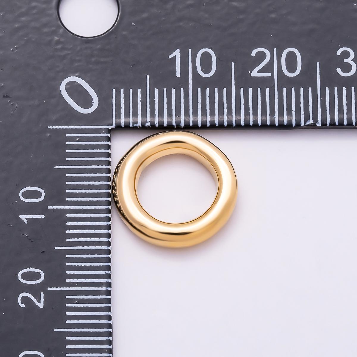 Stainless Steel 14mm Minimalist Round Link Pendant Findings Donut Ring Slide Connector DIY Jewelry Making Supply | Findings-00175