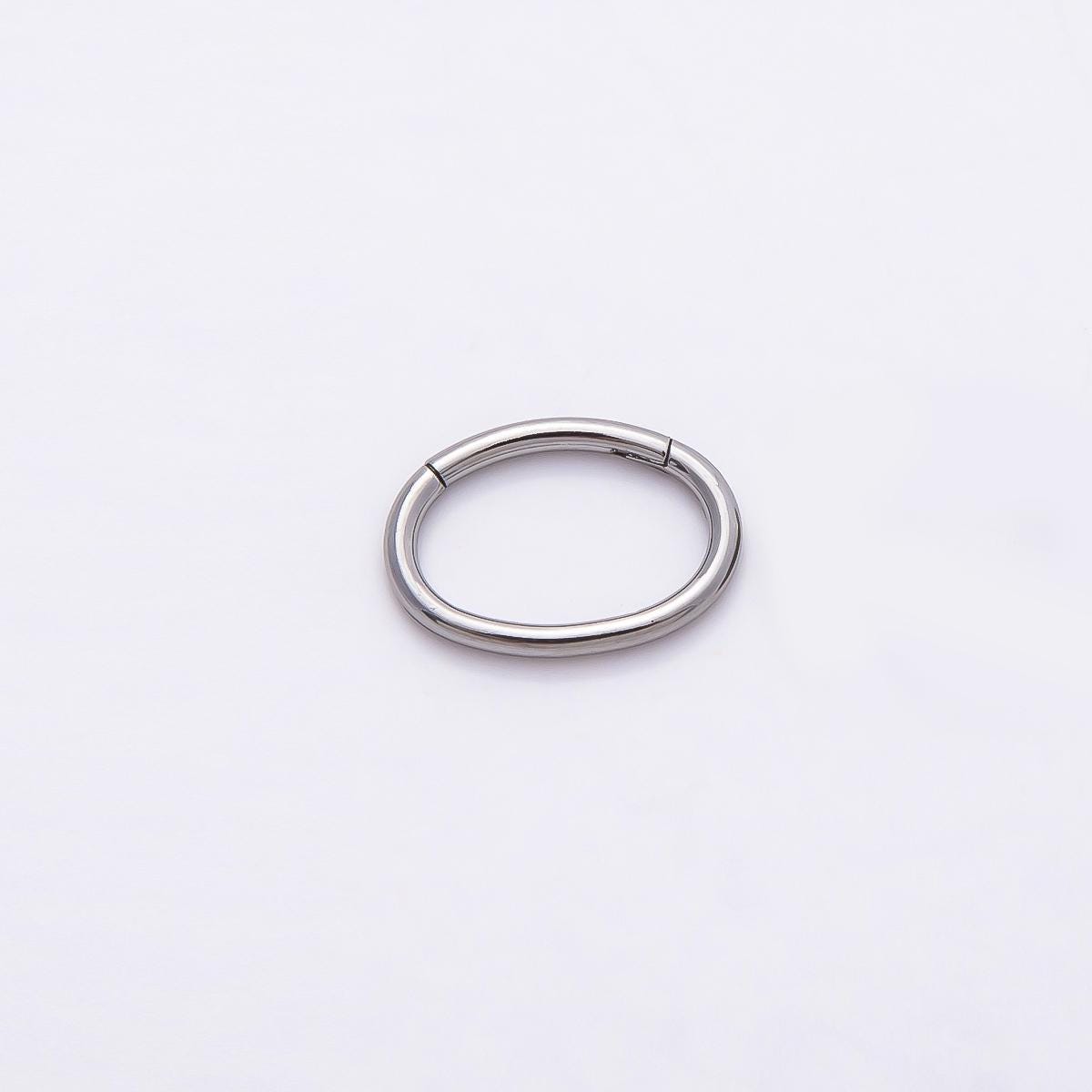 Stainless Steel 13mm Minimalist Oval Pull Gate Findings in Gold & Silver Small Spring Clasp Charms Connector Holder Supply | Findings-00178