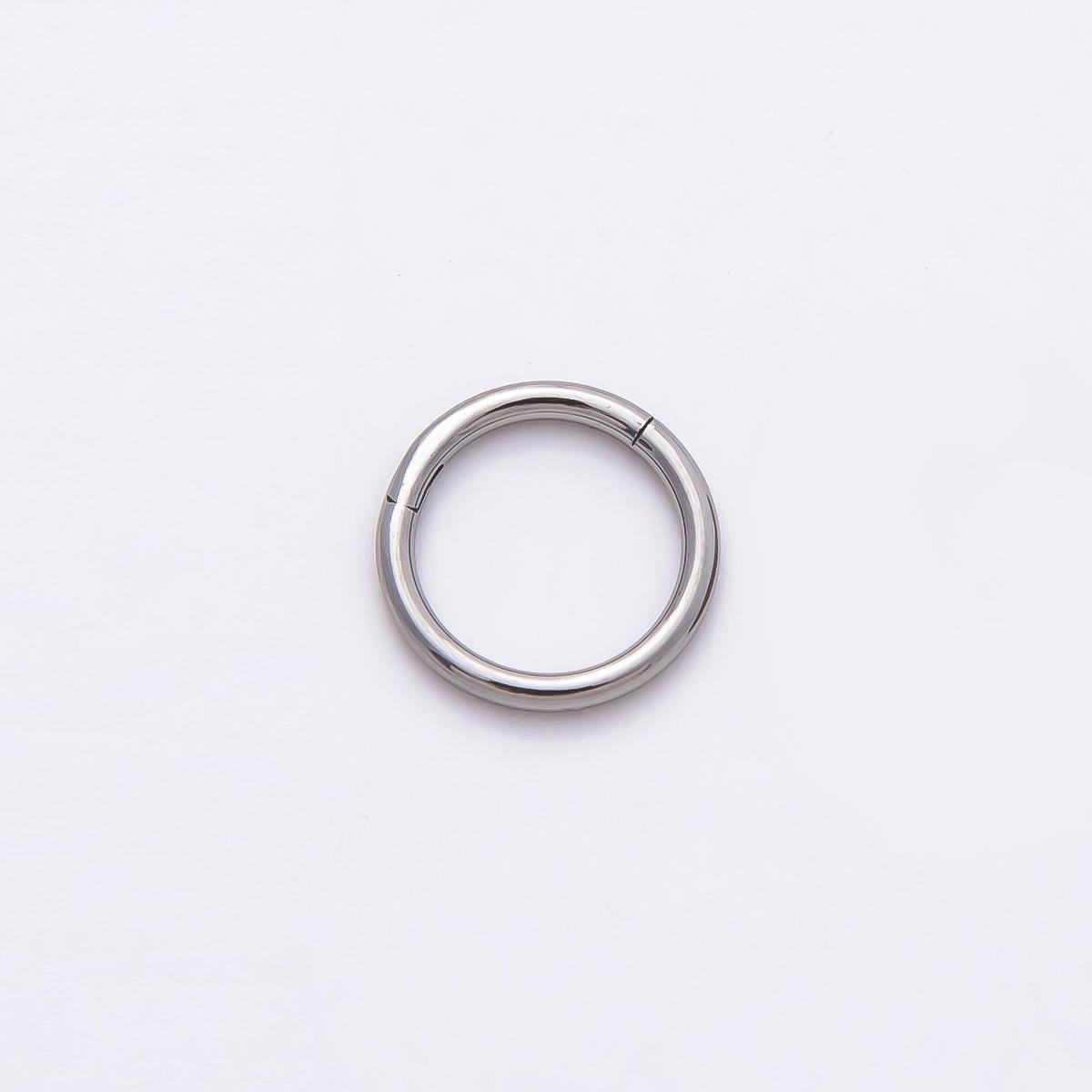 Stainless Steel 10mm Minimalist Pull Gate Round Finding Silver Spring Ring Clasp Bead Charm Holder Chain DIY Jewelry Supply | Findings-00207