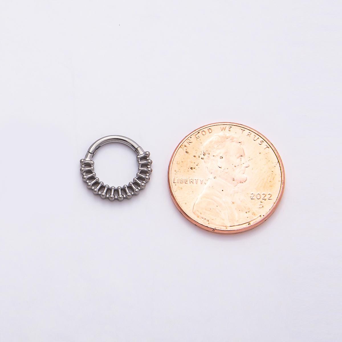 Stainless Steel 11mm Geometric Molten Ball Bar Pull Gate Round Finding in Gold Silver Ring Clasp DIY Jewelry Making Supply | Findings-00214