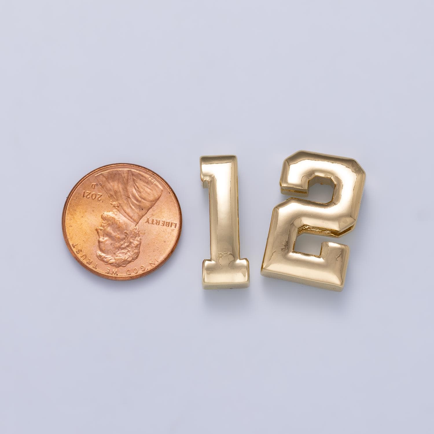 24k Gold Filled Varsity Number Beads charm Sport Number Spacer 3D Gold digit number 1 2 bubble Cord Bracelet Supply