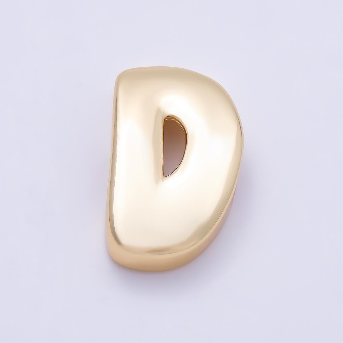 16K Gold Filled 20mm Minimalist Chubby Initial Letter A-Z Alphabet Personalized Bead Dainty Monogram Necklace Supply Jewelry | Beads-00414