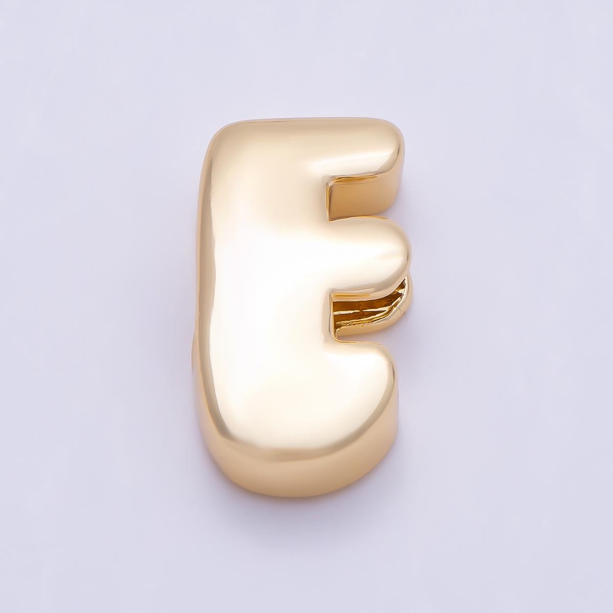 16K Gold Filled 20mm Minimalist Chubby Initial Letter A-Z Alphabet Personalized Bead Dainty Monogram Necklace Supply Jewelry | Beads-00414