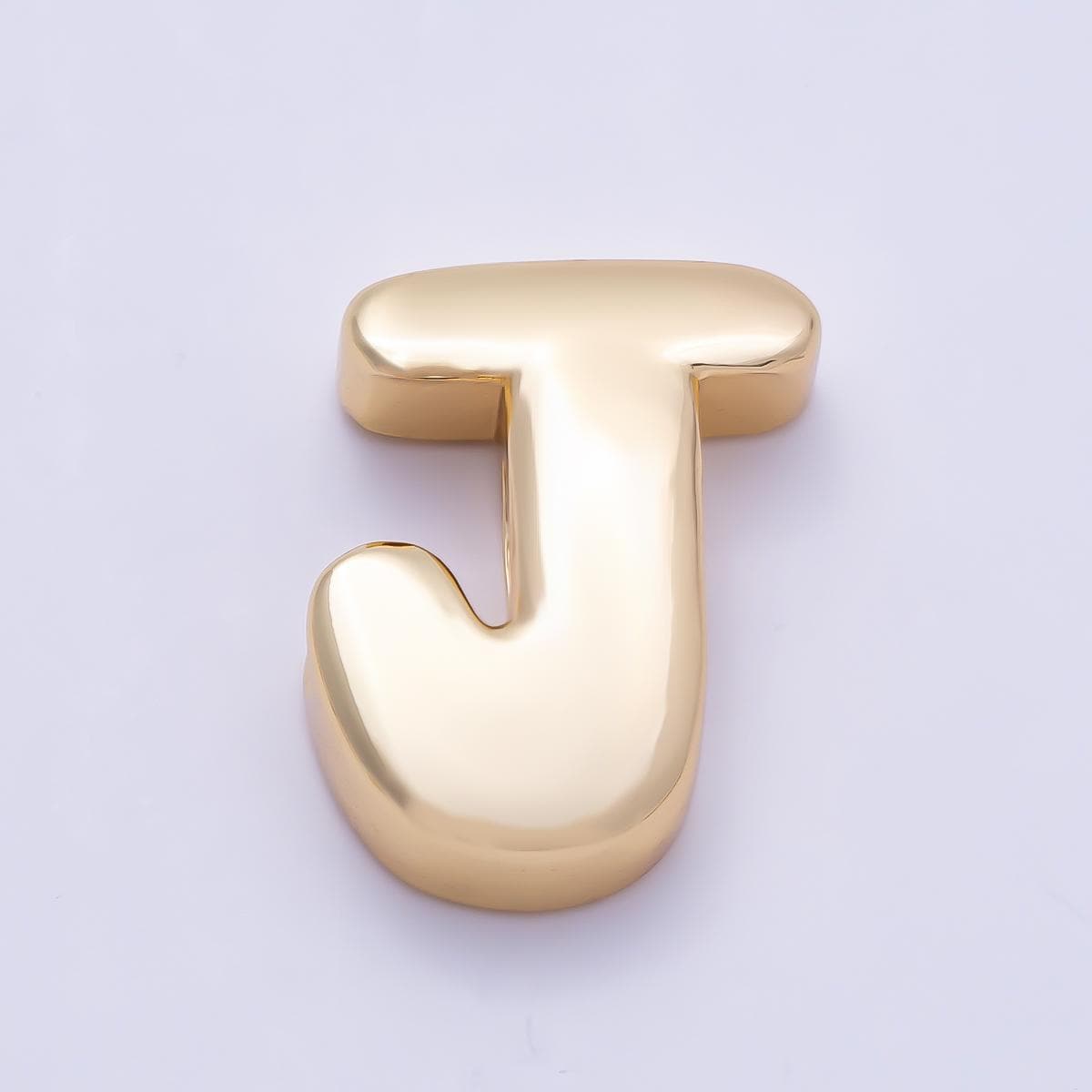 16K Gold Filled 20mm Minimalist Chubby Initial Letter A-Z Alphabet Personalized Bead Dainty Monogram Necklace Supply Jewelry | Beads-00414