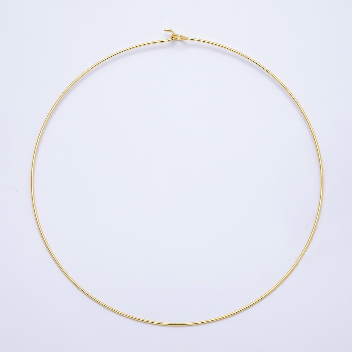 Minimalist 14k Gold Filled Choker Necklace Cuff Necklace for Personalized Charm Beads Jewelry WA-4444