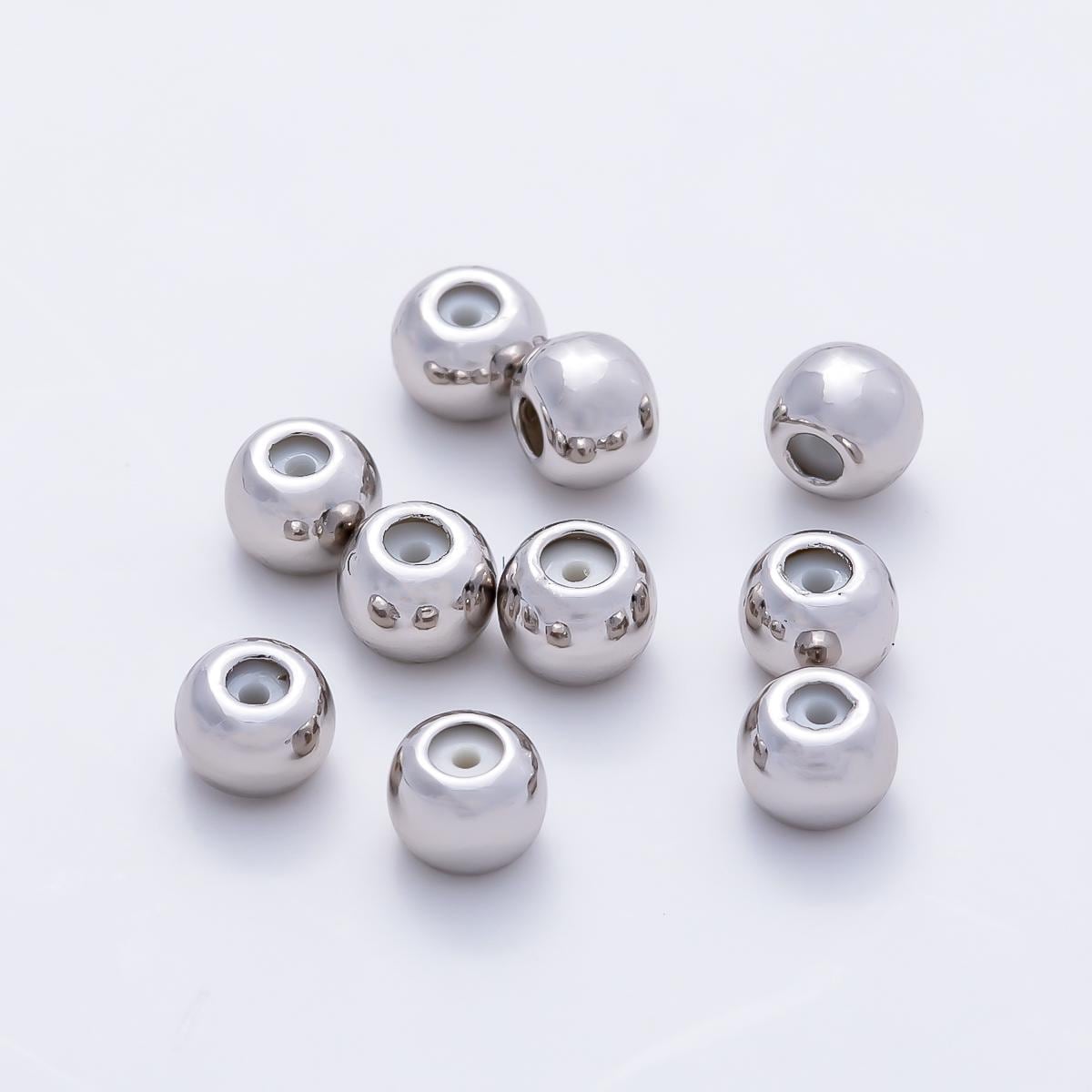 Silver 5mm Round Silicone Stopper Bead Findings | FINDINGS-00407