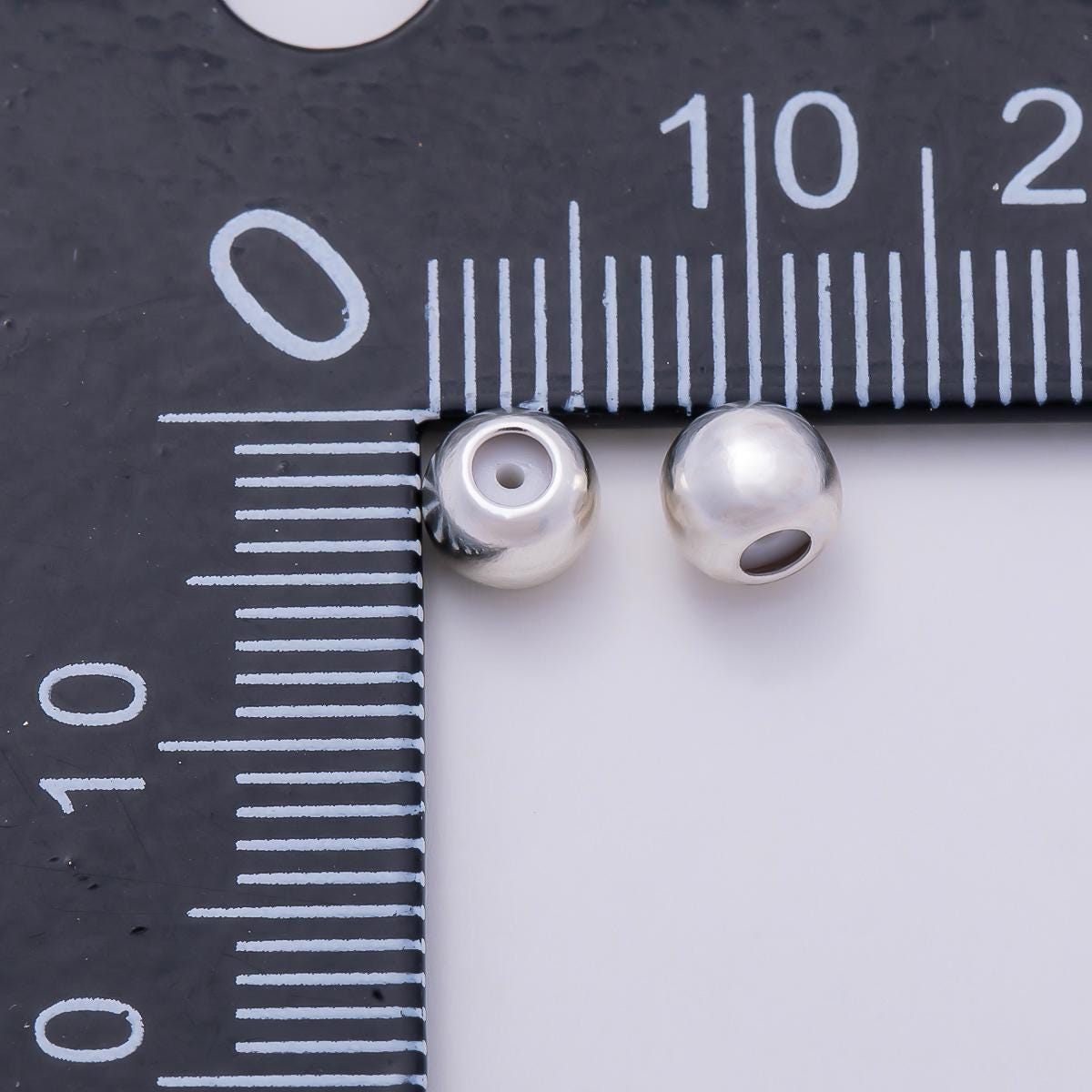 Silver 5mm Round Silicone Stopper Bead Findings | FINDINGS-00407
