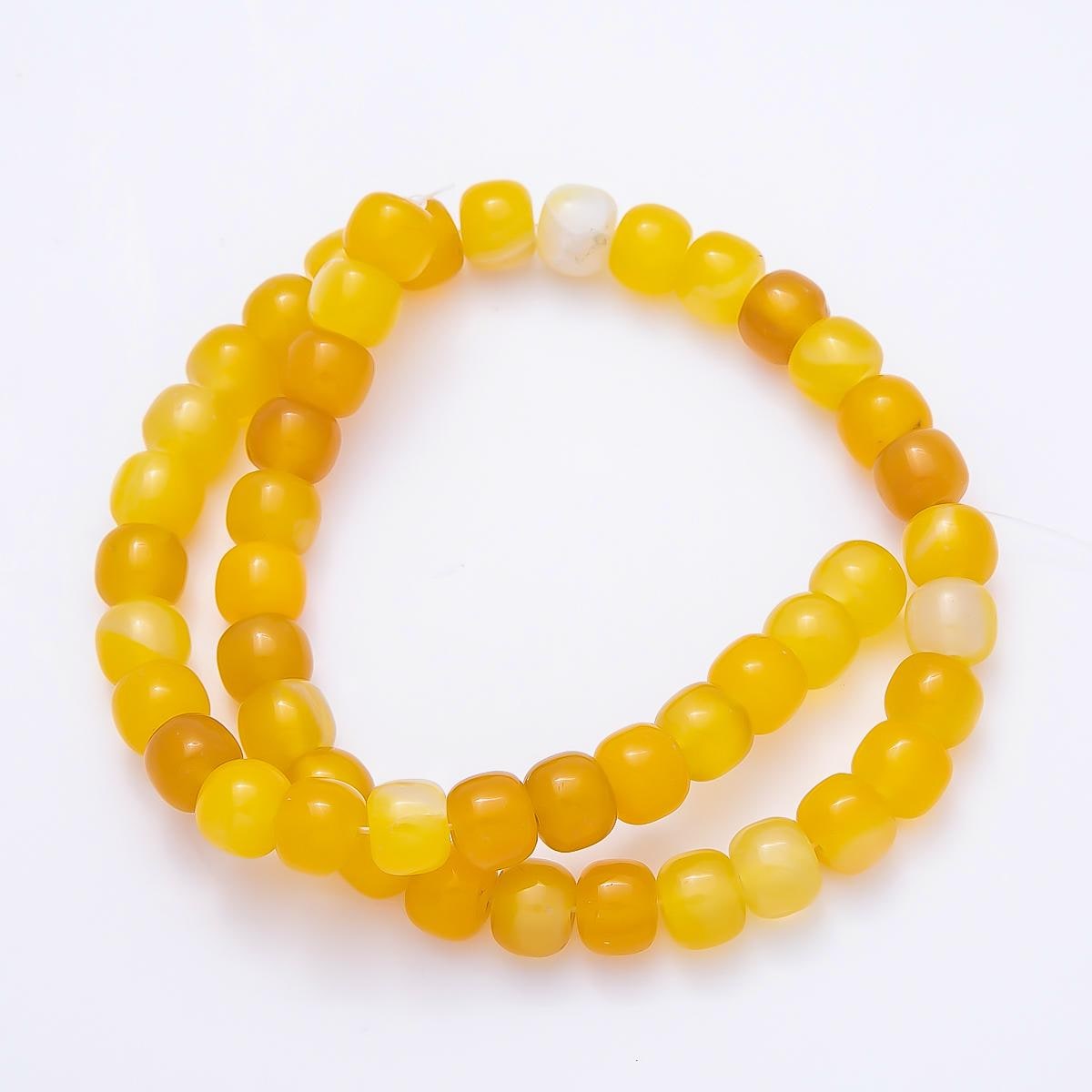 Natural Dyed Agate Stone Barrel Beads, Smooth cylinder Beads 9.5 x 7.4 mm Wholesale Beaded By Strand WA-4775