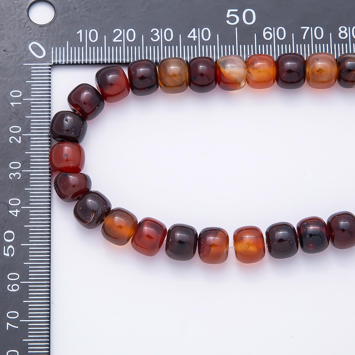 Natural Dyed Agate Stone Barrel Beads, Smooth cylinder Beads 9.5 x 7.4 mm Wholesale Beaded By Strand WA-4775