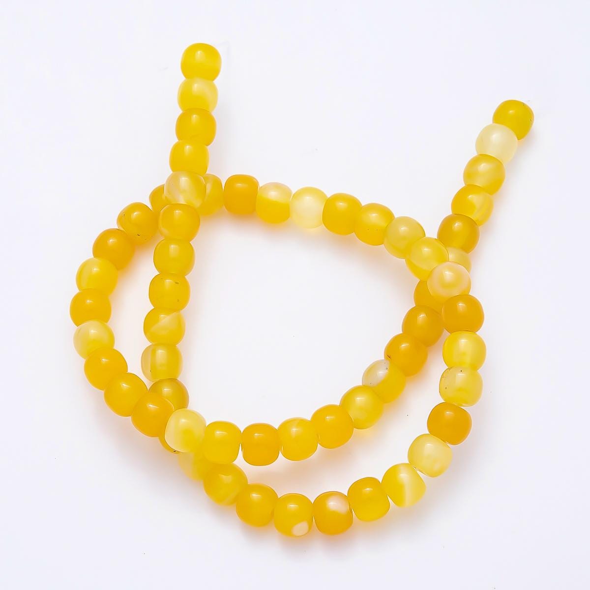 Natural Dyed Agate Stone Barrel Beads Smooth cylinder Beads 8 x 6.5 mm Wholesale Beaded By Strand WA-00017