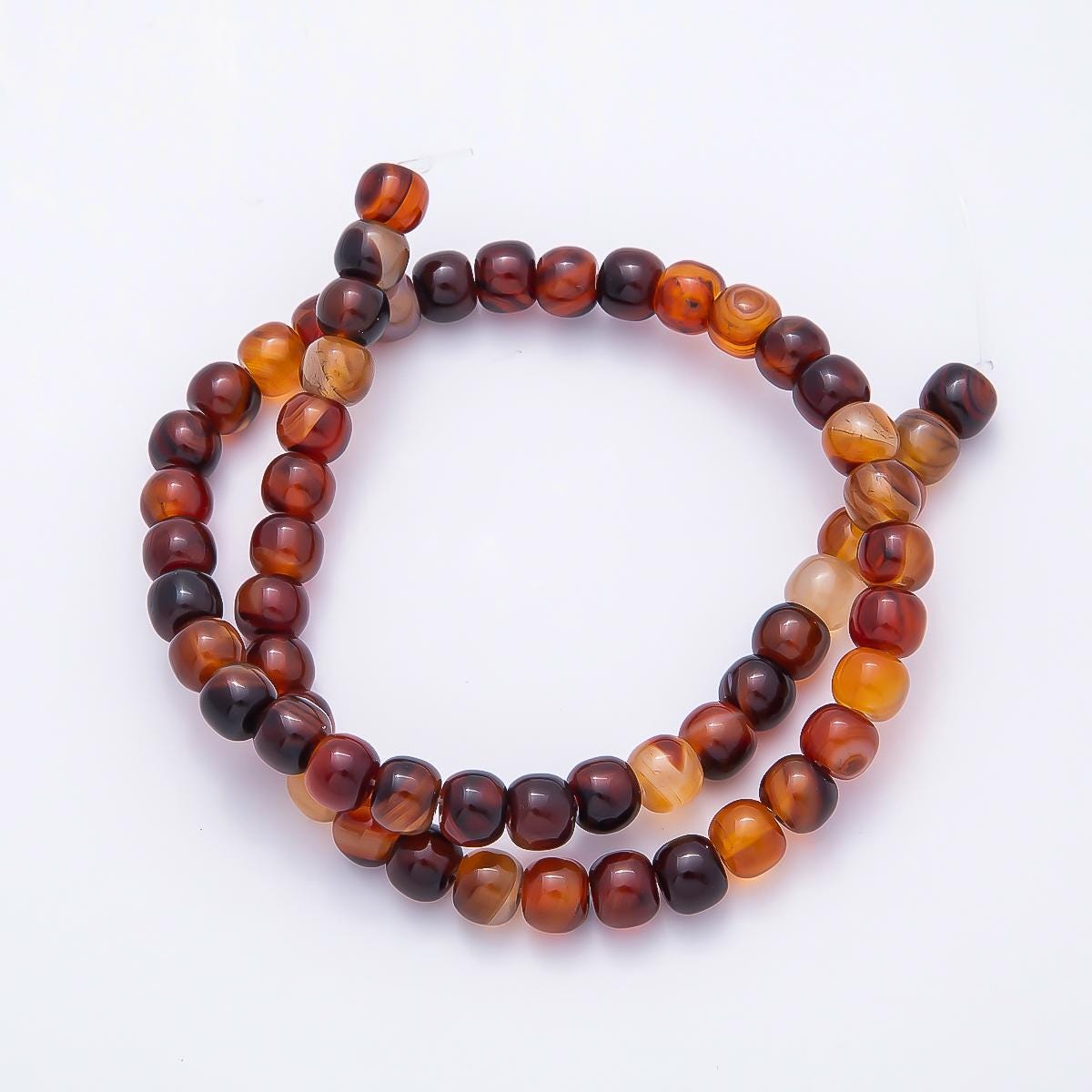 Natural Dyed Agate Stone Barrel Beads Smooth cylinder Beads 8 x 6.5 mm Wholesale Beaded By Strand WA-00017