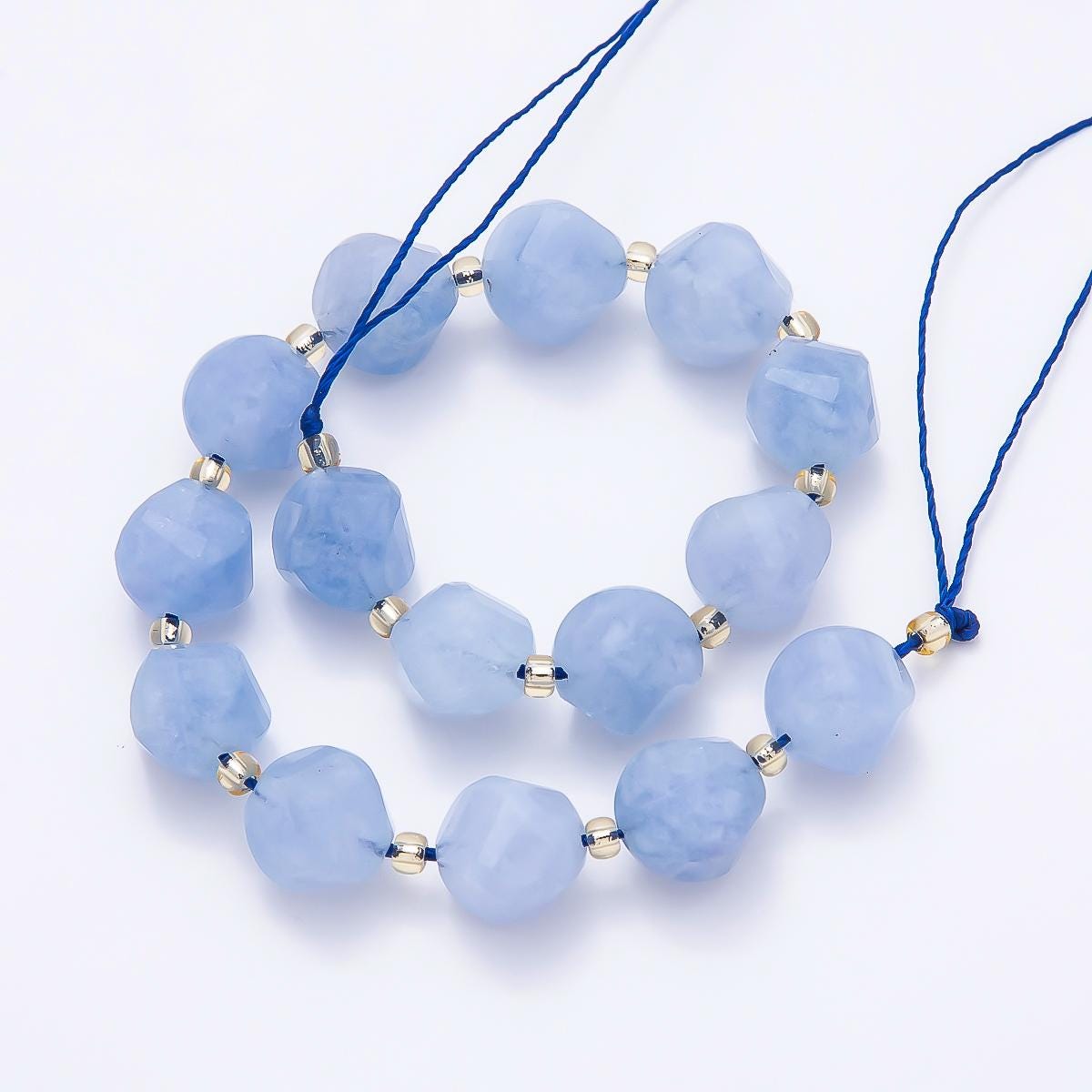 9mm Faceted Nugget Gemstone Beads | Organic Freeform Natural Dyed Stone Beads | Designer Jewelry Making Supplies WA-4760